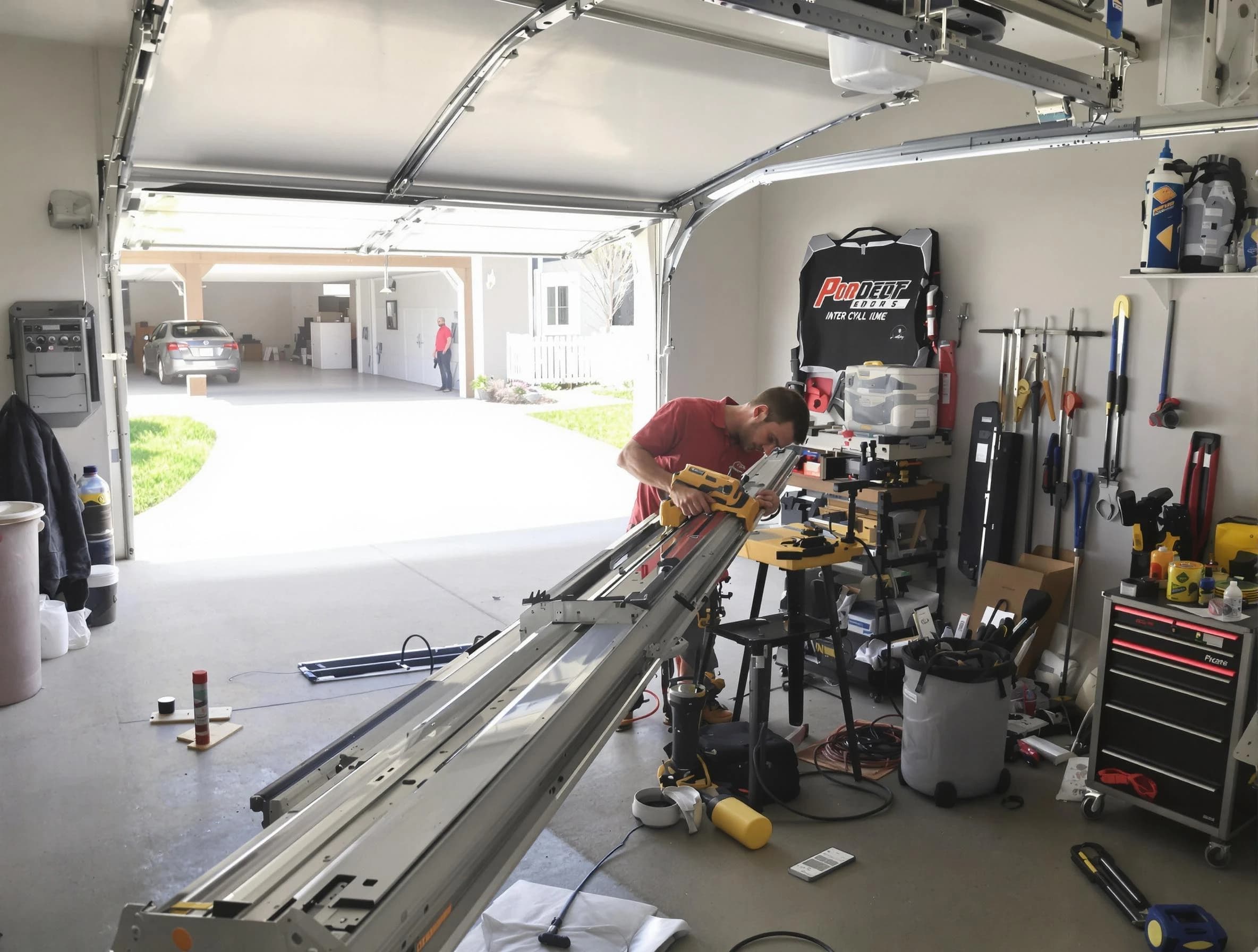 Brookfield Garage Door Repair expert performing track repair in Brookfield